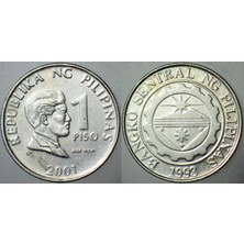Banknoting Filipinler 1 Piso 2001.