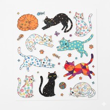 Bsb Kediler Telefon Laptop Notebook Tablet Defter Matara Stiker Etiket ST2339