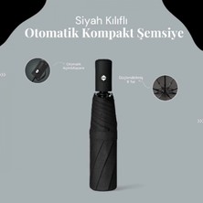 MiraLive Siyah Kılıflı Otomatik Kompakt Şemsiye