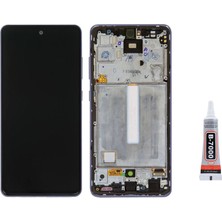Yedcom Samsung A52 A525F Çıtalı SİYAH Uyumlu Ekran Lcd Dokunmatik B7000 15ML Yapıştırıcı ile beraber Yc
