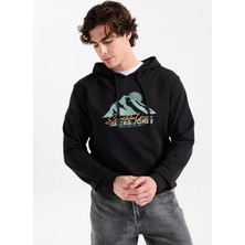 Jack & Jones Kapüşon Yaka Siyah Erkek Sweatshırt 12278626_JJSUN Sweat Hood