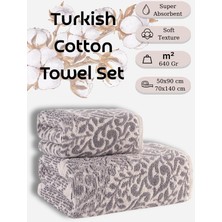 Acacia Jakarlı Havlu Set "karna Premium" Grande Havlu Seti 50X90 - 70X140 cm