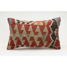 Kilim Wholesale El Yapımı Kilimden Yapılmış Vintage Kırlent Kılıfı, Yün, 30X50 cm
