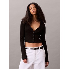 Calvin Klein Kadın Woven Label Hırka