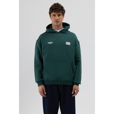 Vamos Oversize Arka Baskılı Sweatshirt Nefti