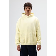 Vamos Oversize Nakış Detaylı Hoodie Bebe Mavi