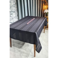 Çeyiz Diyarı Corvver Dertsiz Masa Örtüsü 155X220 Siyah