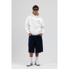 Vamos Oversize Arka Baskılı Sweatshirt Ekru