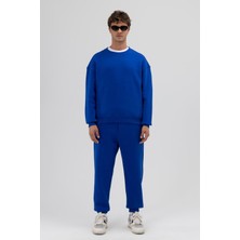 Vamos Basic Bisiklet Yaka Oversize Sweatshirt Saks
