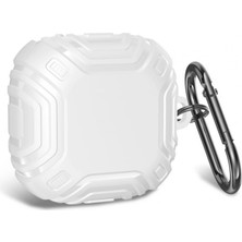 Caseonn Samsung Galaxy Buds 2 - Buds 2 Pro Kılıf Darbe Emici Silikon Beyaz