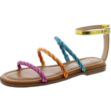 Nine West Womens Ipster3 Faux Leather Strappy Sandals