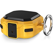 Caseonn Samsung Galaxy Buds Live - Buds Pro Kılıf Güvenlik Kilitli Military Tank Sarı