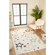 Venucci Home & Living Quincey Bukleli Renkli Yumuşak Peluş Çocuk Odası Halı Bebek Odası Genç Odası Halısı