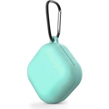 Caseonn Samsung Galaxy Buds 2 - Buds 2 Pro Kılıf Askı Aparatlı Mat Silikon Turkuaz