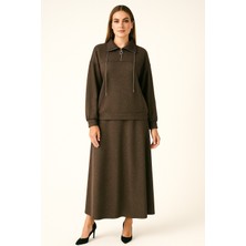 Doque 56097 Önden Yarım Fermuarlı Sim Iplikli Etekli Takım #10-25#