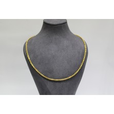 Kızılay Kuyumcusu 14 Ayar Altın Halat Modeli Zincir Kolye 4.80 gr 65CM ZNC0604