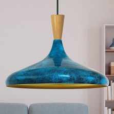 Bamyum Champion Okyanus Ahşap Huni Tekli Avize Sarkıt Salon Mutfak Cafe Butik Lamba Aydınlatma Avizeler