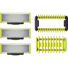 Philips Oneblade 3'lü Yedek Bıçak ve Vücut Bakım Kiti, 3 Adet Yedek Bıçak, Cilt Koruması, Vücut Tara