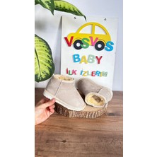 VOSVOSBABY Bej Mini Süet Bot Unisex