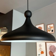 Bamyum Champion Siyah Boncuk Başlık Tekli Avize Sarkıt Salon Mutfak Cafe Butik Lamba Aydınlatma Avizeler