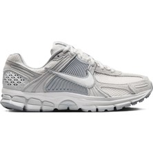 Nike Bowerman Zoom Vomero 5 Leather Womens Sneaker Hakiki Deri Reflektörlü Kadın Günlük Spor Ayakkabı Gri