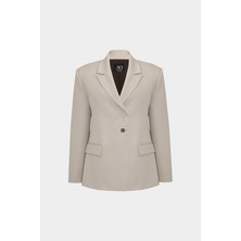 Açelya Okcu Premium Vento Yandan Düğme Detaylı Dokuma Ceket