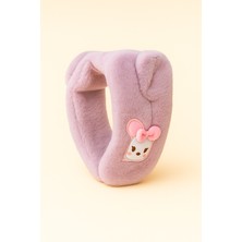 Katia & Bony Kulaklı Hayvan Aksesuarlı Peluş Atkı Pembe