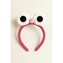 Çocuk Hayvan Gözü Aksesuarlı Taç Koyu Pembe