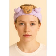 Ayıcık Aksesuarlı Saç Bandı Lila