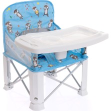 Baby Plus Picnic Yükselticili Mama Sandalyesi, 3 Noktalı Emniyet Kemerli, Kaymaz Ayaklı, 15 kg Kapasiteli, Zürafa Arkadaşım