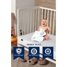 Decovilla %100 Pamuk Fitted Sıvı Geçirmez Bebek ve Çocuk Yatak Koruyucu Alez, Park Yatak Beşik Yatak Alezi