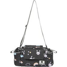 Brandbaby Suya Dayanıklı Kedi Desenli Anne Bebek Bakım Çantası Ayarlanabilir Saplı 5 Gözlü