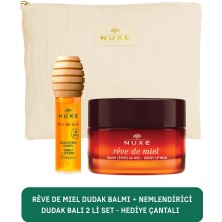 Nuxe  Rêve De Mıel Dudak Balmı + Nemlendirici Dudak Balı 2 Li Set - Hediye Çantalı