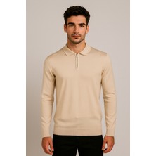 Ncs Jeans Erkek Triko Polo Yaka Bej 3773