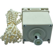 MorPerde 50mm Ahşap Jaluzi Redüktörlü Zincir Mekanizma Krem