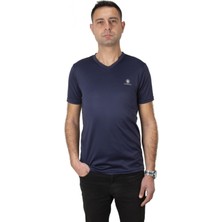 Lumberjack MB CT104 Pes 5fx V Yaka Lacivert Erkek Tişört 101939405