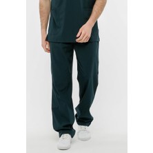 Çatı Uniform Ultralycra Comfy - Büyük Beden Likralı Doktor Hemşire Tek Alt Cerrahi Forma (Unısex), Koyu Yeşil