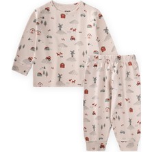 Cigit Desenli Mevsimlik Pijama Takım 1-7 Yaş Çiftlik Desen