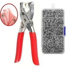 Fırsatkolik Metal 200 Pcs Çıtçıt ve Pense Seti Makinesi  Bebek Elbise Çıtçıt Montaj Seti