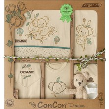 Concon CC1636 Bebek Sevimli Koala Lüx Organic 10'lu Kutulu Hastane Çıkış Zıbın Set