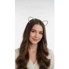 Gigi Giyim Mini Taş Detaylı Kedi Kulaklı Taç