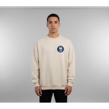 Hena Snoopy And Space Themed Oversized Sweatshirt – Let The Space Adventure Begin! Bej