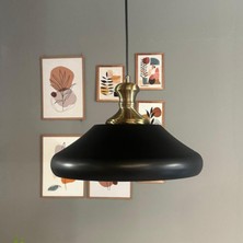 Bamyum Solitra Siyah Eskitme Tokmak Başlık Tekli Avize Sarkıt Ofis Showroom Salon Mutfak Avizeleri