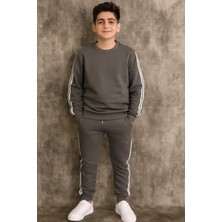 Es Kids Içi Polarlı Yandan Şeritli Üç Iplik Eşofman Takımı