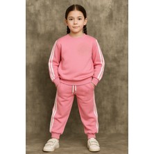 Es Kids Içi Polarlı Yandan Şeritli Üç Iplik Eşofman Takımı