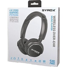 Syrox S16 Pro Kulak Üstü Hafıza Kartlı Bluetooth Kablosuz Kulaklık