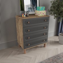 T&B Mila 4 Çekmeceli Şifonyer - Mdf Kapak