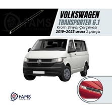 Fams Otomotiv VW T6.1 TRANSPORTER 2019-2023 Arası Sinyal Çerçevesi 2 Parça Paslanmaz Çelik