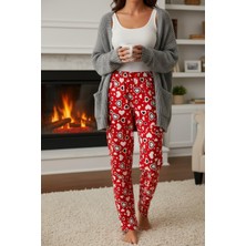 Morro Uzun Tek Alt Pijama - Ev Giyimi Günlük Rahat Pijama Altı