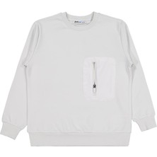 Civil Boys Etiketli - Micro Garnili 6-9 Yaş Sweatshirt - Gri 8-9 Yaş